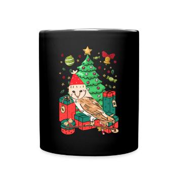 Ugly Christmas Owl - Full Colour Mug - black - Front