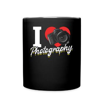 Photographe appareil photo J’adore la photographie - Mug uni - noir - Devant