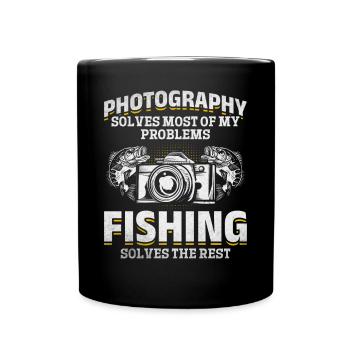 La photographie résout la plupart de mes problèmes avec - Mug uni - noir - Devant