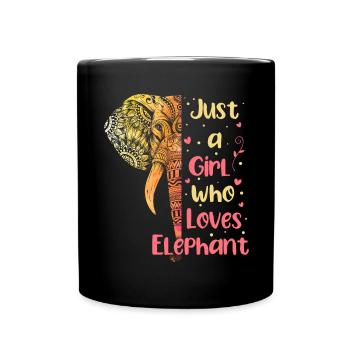 Elephant Gift For Proboscis Africa Wilderness Zoo - Full Colour Mug - black - Front
