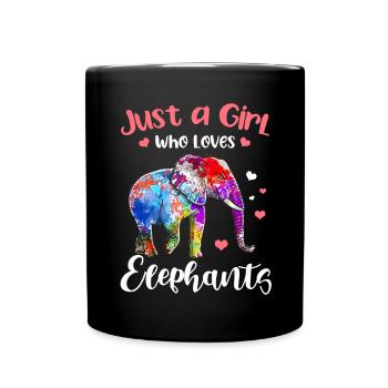 Elephant Gift For Proboscis Africa Wilderness Zoo - Full Colour Mug - black - Front