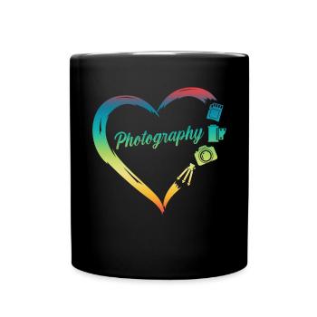 Photography Camera Lens - Tasse einfarbig - Schwarz - Vorne