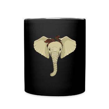 Elephant Tshirt pour Elephant Elephant Kids Zoo - Mug uni - noir - Devant