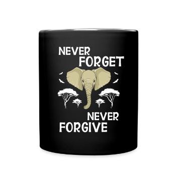 Éléphant - Mug uni - noir - Devant