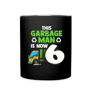 Garbage truck Müllmann Recycling 2nd birthday - Full Colour Mug - black - Front
