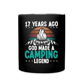 17 Year Old Camping Legend Scout 17Birthday Camper - Full Colour Mug - black - Front
