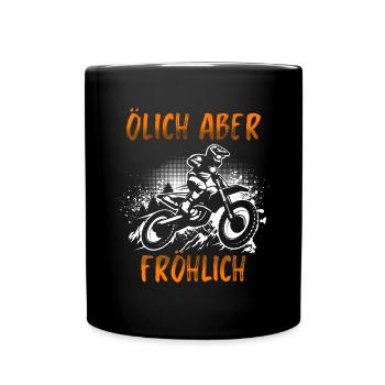 Motocross Geschenk Für Enduro Supermoto Dirt Bike - Tasse einfarbig - Schwarz - Vorne