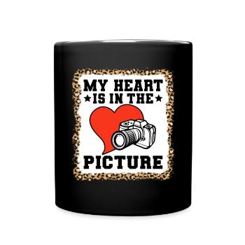Photography Camera Lens Leopard - Tasse einfarbig - Schwarz - Vorne