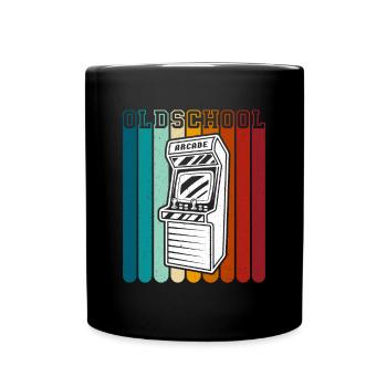 70s 80s 90s Old School Gamer - Full Colour Mug - black - Front