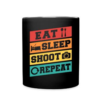 Photography Camera Lens Retro - Tasse einfarbig - Schwarz - Vorne