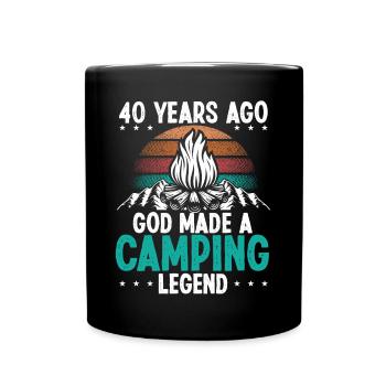 Camping Legend Scout 40birthday Camper - Mug uni - noir - Devant