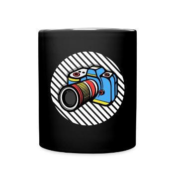 Photography Camera Lens Retro - Tasse einfarbig - Schwarz - Vorne