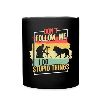 Photography Camera Lens Retro - Tasse einfarbig - Schwarz - Vorne