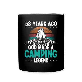 58 ans Camping Legend Scout 58Birthday Camper - Mug uni - noir - Devant