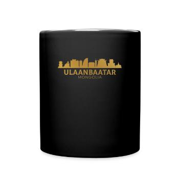 ulanbataar, Mongolian flag mongolia - Full Colour Mug - black - Front