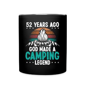 52 Year Old Camping Legend Scout 52Birthday Camper - Full Colour Mug - black - Front