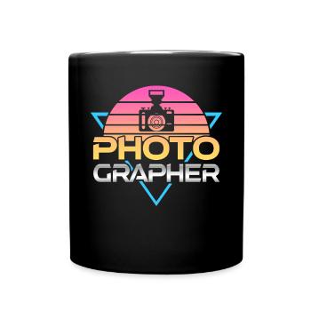 Photography Camera Lens Retro - Tasse einfarbig - Schwarz - Vorne
