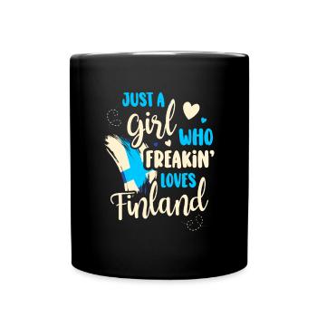 Finlande - Mug uni - noir - Devant