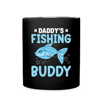 Daddy's Fishing Buddy - Full Colour Mug - black - Front
