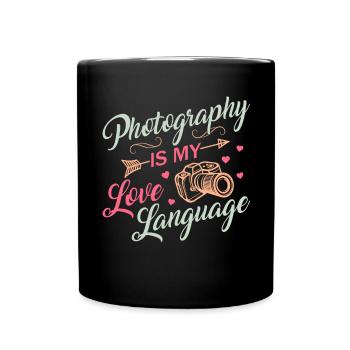 Photography Camera Lens Retro - Tasse einfarbig - Schwarz - Vorne