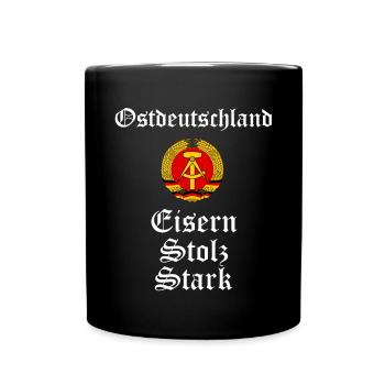Ostdeutschland Geschenk Osten Ossi DDR Ostalgie - Tasse einfarbig - Schwarz - Vorne