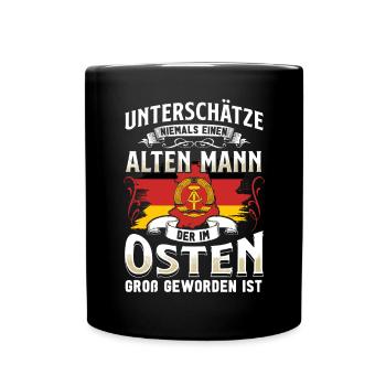 Ossi Geschenk Ostdeutschland NVA Germania Osten - Tasse einfarbig - Schwarz - Vorne