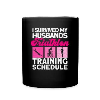 Triathlon Training Frauen Triathlet Geschenk - Tasse einfarbig - Schwarz - Vorne