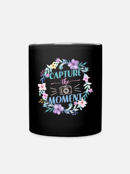 Photography Camera Lens Flowers - Tasse einfarbig - Schwarz