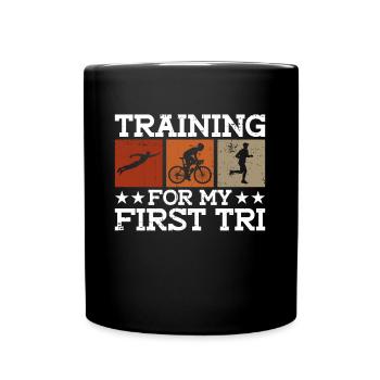 Training für meinen ersten Tri - Triathlon - Tasse einfarbig - Schwarz - Vorne