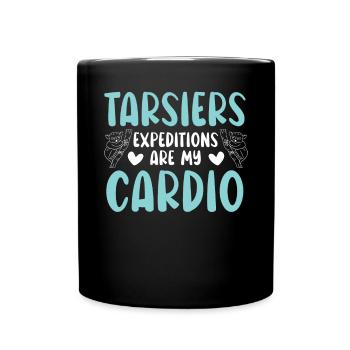 Les expéditions Tarsiers sont mon animal cardio animalier - Mug uni - noir - Devant