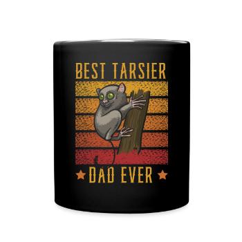 Bester Tarsier Dad jemals Big Eyes Trees Tierliebhaber - Tasse einfarbig - Schwarz - Vorne