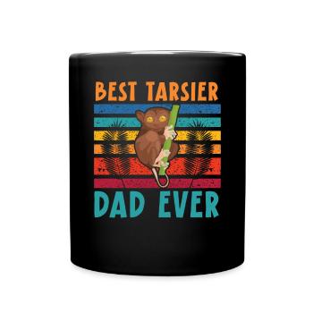 Bester Tarsier Dad jemals Big Eyes Trees Tierliebhaber - Tasse einfarbig - Schwarz - Vorne