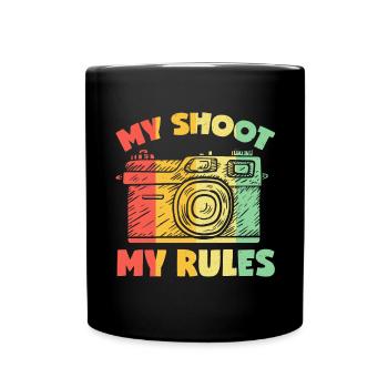 Photography Camera Lens Retro My - Tasse einfarbig - Schwarz - Vorne