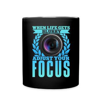 Photography Camera Lens Flowers - Tasse einfarbig - Schwarz - Vorne