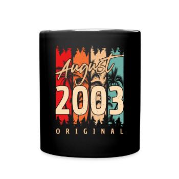 Mois de naissance Août 2003 - Mug uni - noir - Devant
