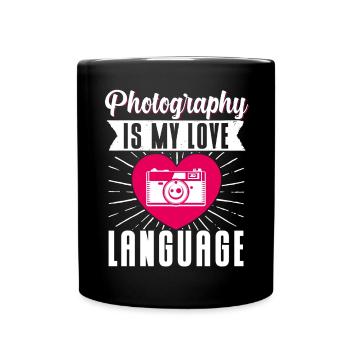 Photography Camera Lens Retro - Tasse einfarbig - Schwarz - Vorne