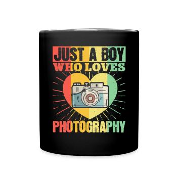Photography Camera Lens Retro Just - Tasse einfarbig - Schwarz - Vorne