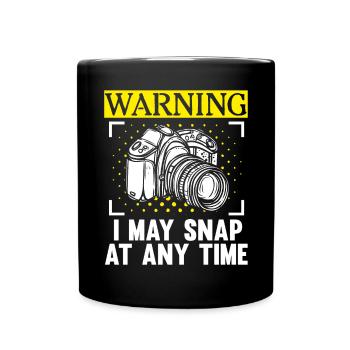 Photography Camera Lens WarningIPhotography Camera - Tasse einfarbig - Schwarz - Vorne