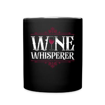 Sommelier Wine Drinking Tasting - Full Colour Mug - black - Front