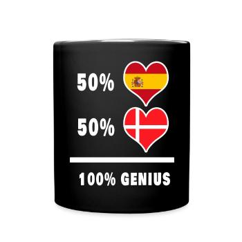 Le Danemark et l'Espagne génie / cadeau - Mug uni - noir - Devant