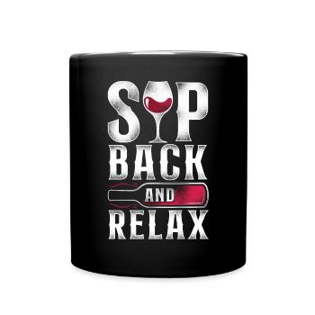 Dégustation de vin de sommelier - Mug uni - noir - Devant
