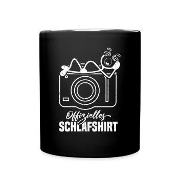 Offizielles Schlafshirt Fotografen Strichmännchen - Tasse einfarbig - Schwarz - Vorne