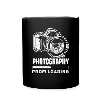 Photography Profi Loading Lustiger Fotograf - Tasse einfarbig - Schwarz - Vorne