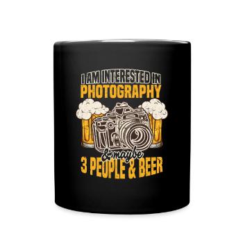 Ich interessiere mich für Fotografie & vielleicht - Tasse einfarbig - Schwarz - Vorne