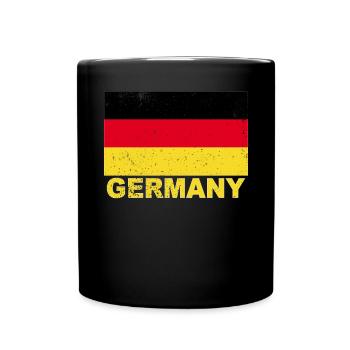 Deutschland Flagge Vintage Deutsche Nationalitätsw - Tasse einfarbig - Schwarz - Vorne