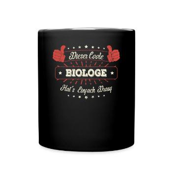 Dieser Coole Biologe Geschenk Kollegen Spruch - Tasse einfarbig - Schwarz - Vorne
