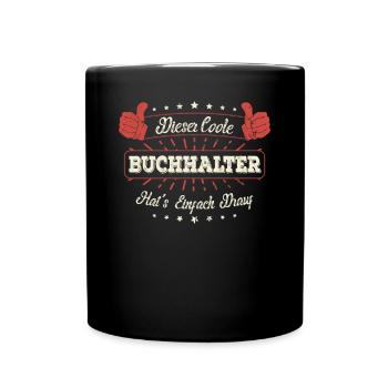 Dieser Coole Buchhalter Geschenk Kollegen Spruch - Tasse einfarbig - Schwarz - Vorne