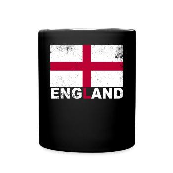 England Flag Vintage English Nationality Origin Tr - Tasse einfarbig - Schwarz - Vorne