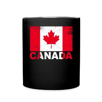 Kanada Flagge Vintage Kanadische Nationalität Ursp - Tasse einfarbig - Schwarz - Vorne