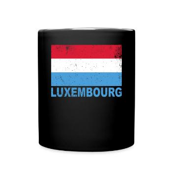 Luxemburg Flag Vintage Nationality Origin Roots re - Tasse einfarbig - Schwarz - Vorne